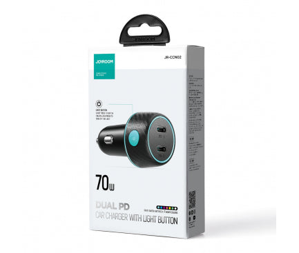 Incarcator Auto Joyroom , 70W, 3A, 2 x USB-C, Negru