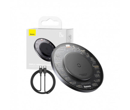 Incarcator Wireless Baseus BS-W530, 15W, 1.67A, Negru