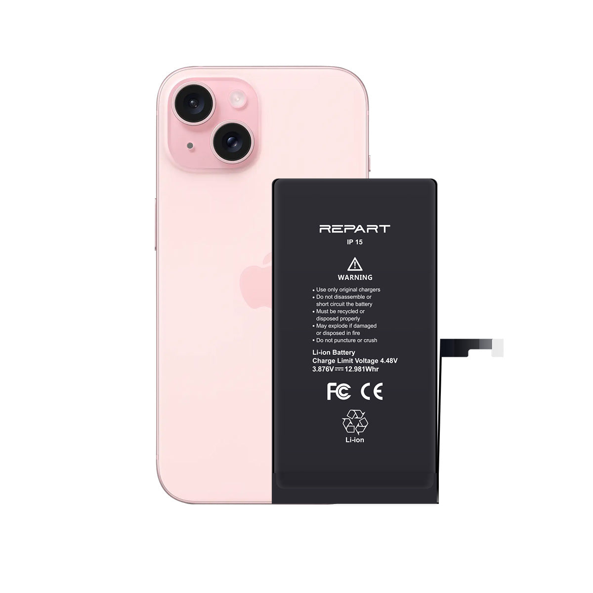 Acumulator Apple iPhone 15, Capacitate marita, 3520 mAh