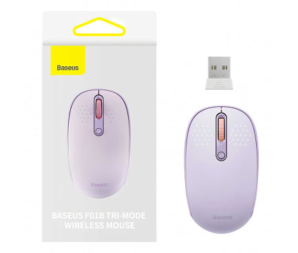 Mouse Wireless Baseus F01B Tri-Mode, 1600DPI, BT / Wi-Fi, Mov