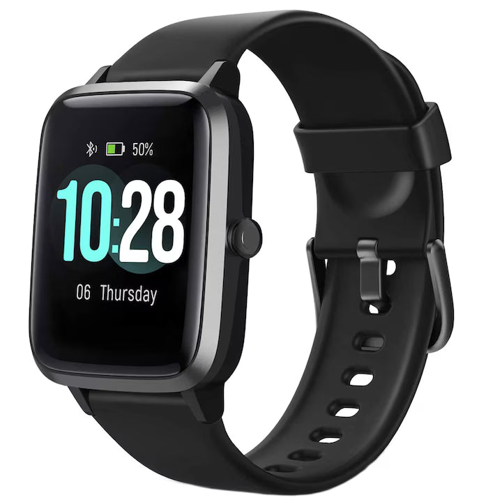 Ceas SmartWatch ProFit VeryFitPro, Apelare prin Bluetooth, Incarcare magnetica, Ritm Cardiac, Monitorizare somn, Control muzica, Notificari, Moduri sport, Alarma, Rezistent la apa, Curea Silicon, Negru