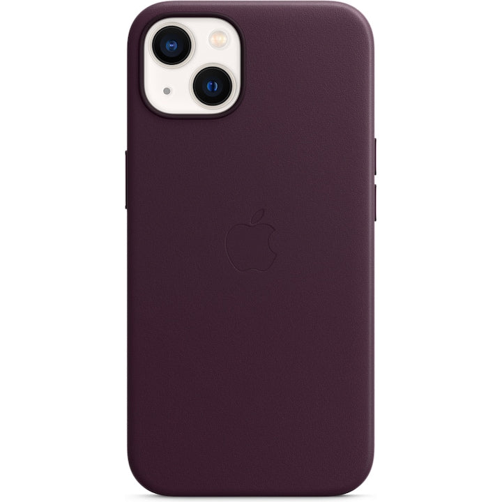 Husa MagSafe Apple Leather Case pentru iPhone 13, Dark Cherry