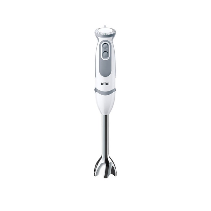 Mixer vertical Braun Multiquick MQ5200, 1000W, 0.6l, 21 trepte viteza, Alb/Gri