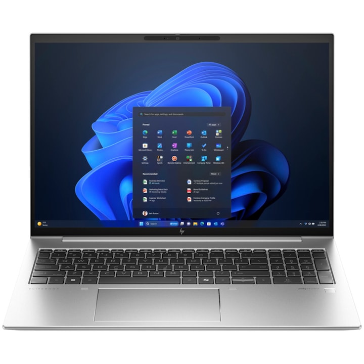 Laptop HP EliteBook 860 G11 16" | Intel™ Ultra 7 155U| 16GB DDR5 RAM | 512GB SSD, Intel Graphics, Windows 11 Pro INCLUS, Silver