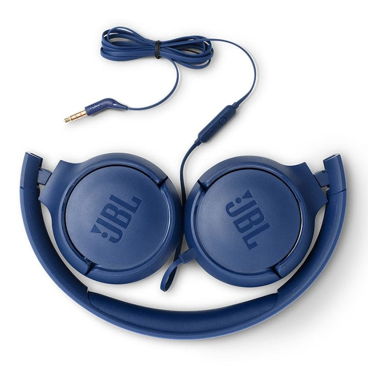 Casti Audio On Ear JBL Tune 500, Cu fir, Albastru
