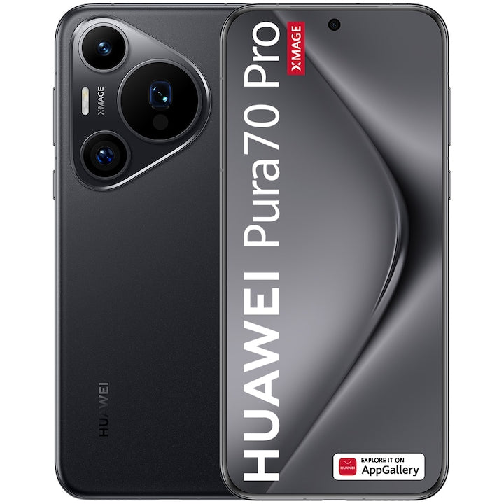 HUAWEI Pura 70 Pro, 512 GB, 12 GB RAM, Black, 0 Cicluri