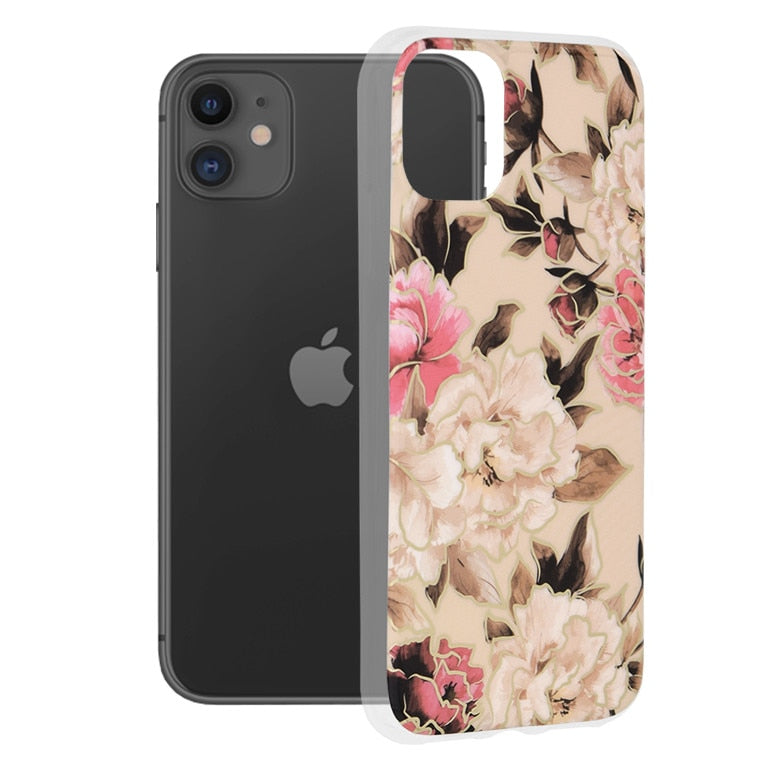 Husa pentru iPhone 11, Techsuit Marble Series, Mary Berry