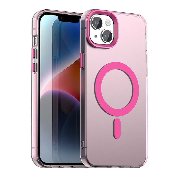 Husa MagSafe Techsuit pentru iPhone 14, Roz