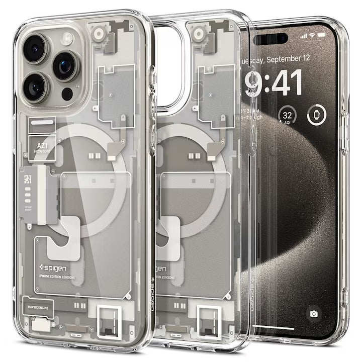 Husa Spigen Ultra Hybrid Mag MagSafe pentru Apple iPhone 15 Pro Max Negru Bej