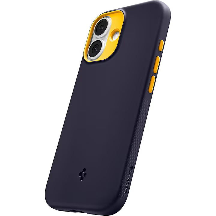 Husa, Spigen Nano Pop Mag Magnet pentru iPhone 17, Albastru Marin Si Galben