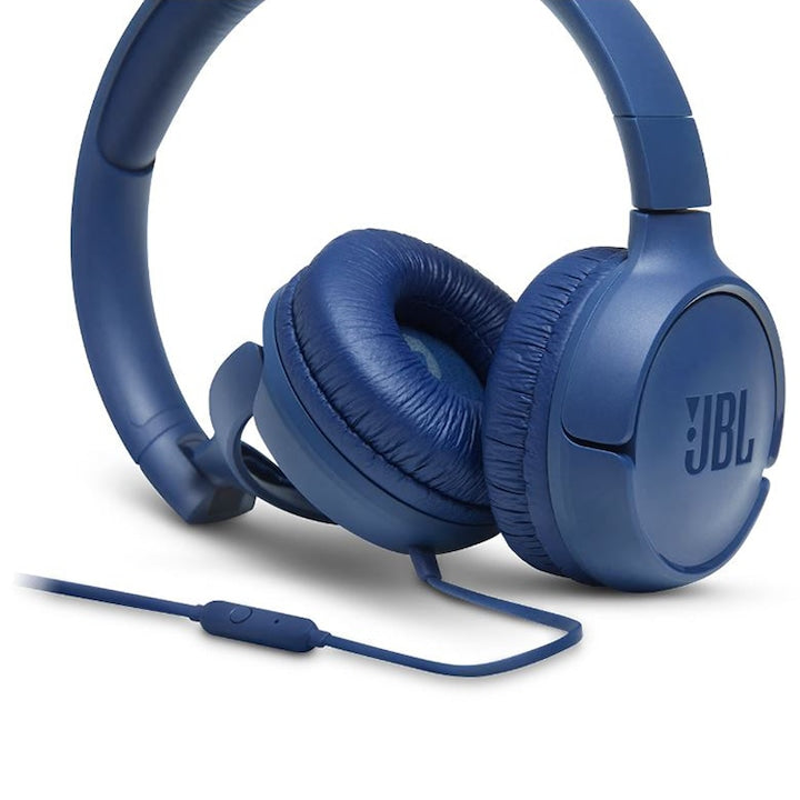 Casti Audio On Ear JBL Tune 500, Cu fir, Albastru
