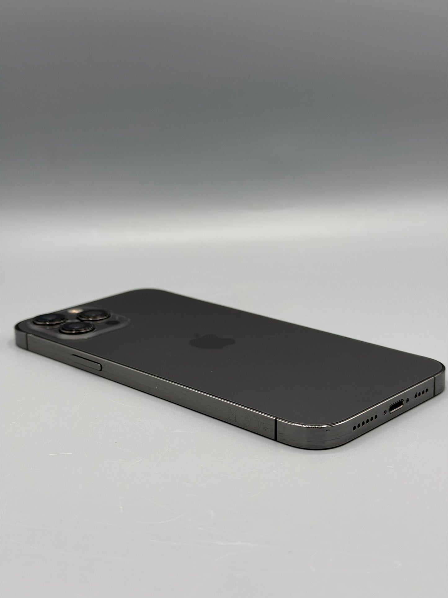 iPhone 12 Pro Max, 128 GB, Baterie 100%, Fisurat sticla spate, Burn ecran, Graphite
