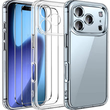 Husa transparenta 3 in 1 iPhone 17 Pro + 2 folii sticla securizata