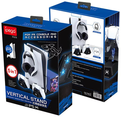 iPega PG-P5023 Stand de răcire multifuncțional pentru PS5 și accesorii (negru)