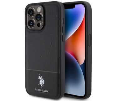Husa U.S Polo Assn pentru iPhone 15 Pro Max, Negru