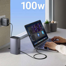 Statie de incarcare Ugreen Pro CM555 (90325) - 2x USB-C, 3x USB, SD/TF Slots, 2x HDMI, DP, RJ45, 3.5mm, PD100W, 8K@30Hz - Gray