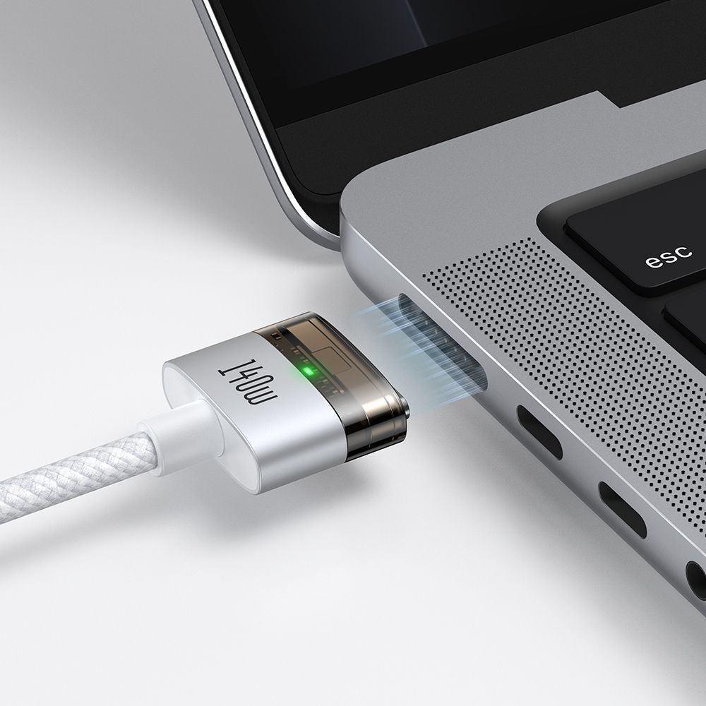 Cablu magnetic Mcdodo USB-C la MagSafe 3,Macbook,  140W, 2m, Alb