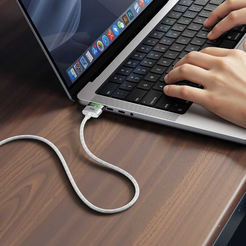 Cablu magnetic Mcdodo USB-C la MagSafe 3,Macbook,  140W, 2m, Alb