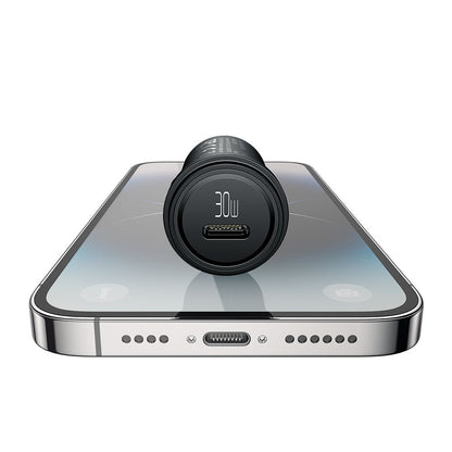 Încărcător auto Mcdodo Obsidian, 30W, USB-C, PD, cu cablu 1.2m, negru