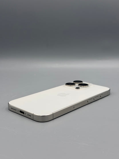 iPhone 15 Pro, 128 GB, Baterie 100% , 150 Cicluri, White Titanium