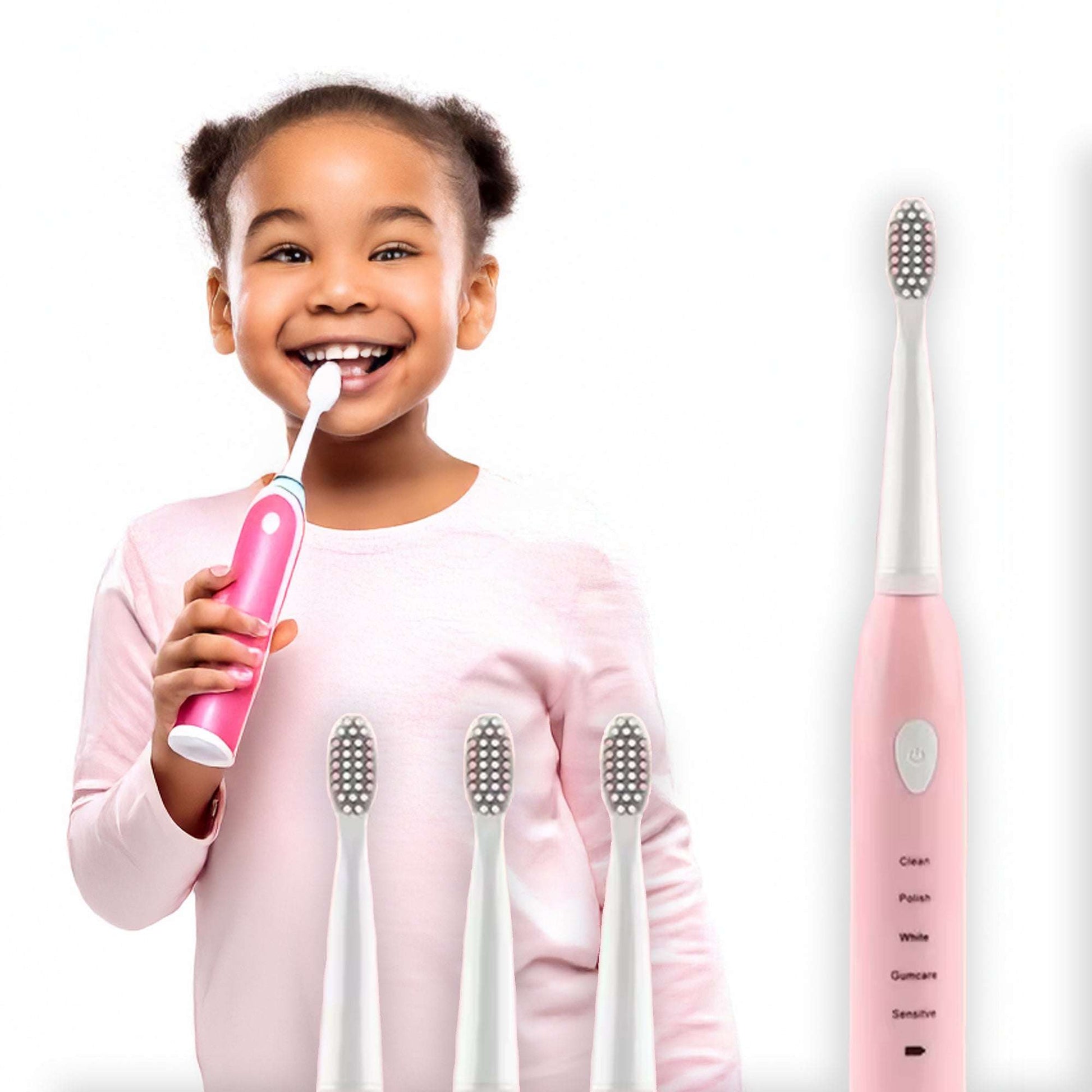 Periuță Electrică cu Ultrasunete pentru Copii – Reîncărcabilă, Albire Eficientă și Blândă a Dinților, Model Kids (Disponibilă în Culori Vesele)