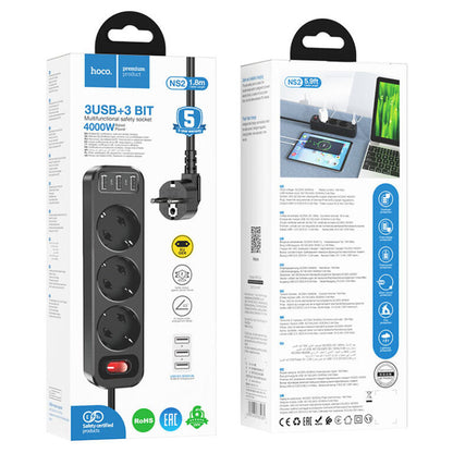 Prelungitor de rețea Hoco , Negru