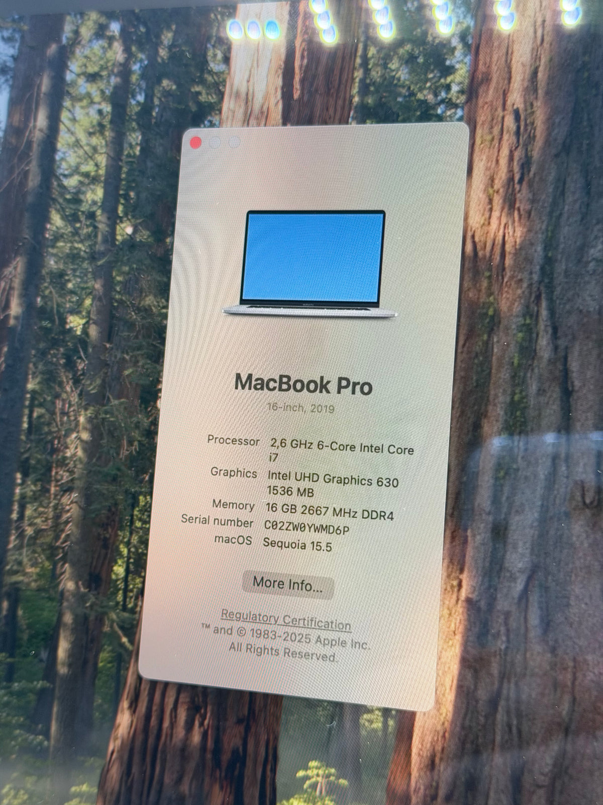 Macbook Pro 16" / 2019 / Touchbar / i7 / 16 GB RAM / 500 GB SSD / 321 Cicluri / Silver