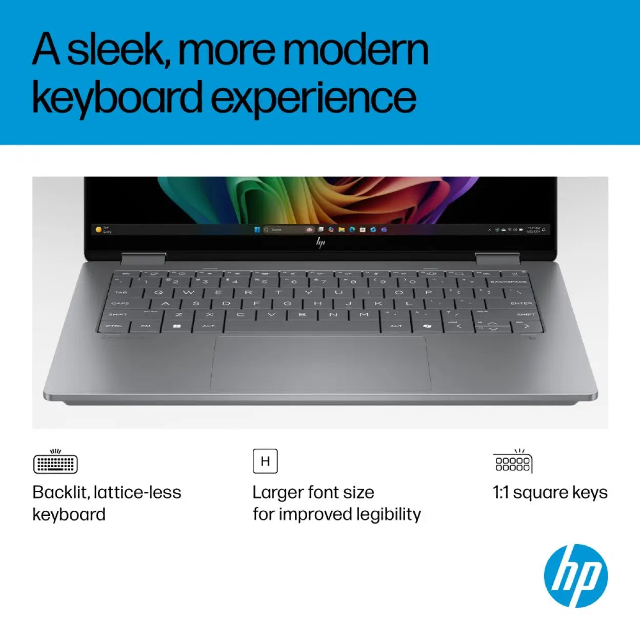 Laptop HP OmniBook X Flip 2-in-1, AI 14-fm0005na, Intel Core Ultra 5 (8 Core, până la 4.5 GHz), 16GB LPDDR5x, SSD 512GB, Ecran tactil 14" 2K, Windows 11 Home, 16 ore autonomie, Wi-Fi, Poly Camera Pro, culoare Meteor Silver