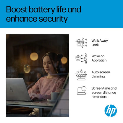 Laptop HP OmniBook X Flip 2-in-1, AI 14-fm0005na, Intel Core Ultra 5 (8 Core, până la 4.5 GHz), 16GB LPDDR5x, SSD 512GB, Ecran tactil 14" 2K, Windows 11 Home, 16 ore autonomie, Wi-Fi, Poly Camera Pro, culoare Meteor Silver