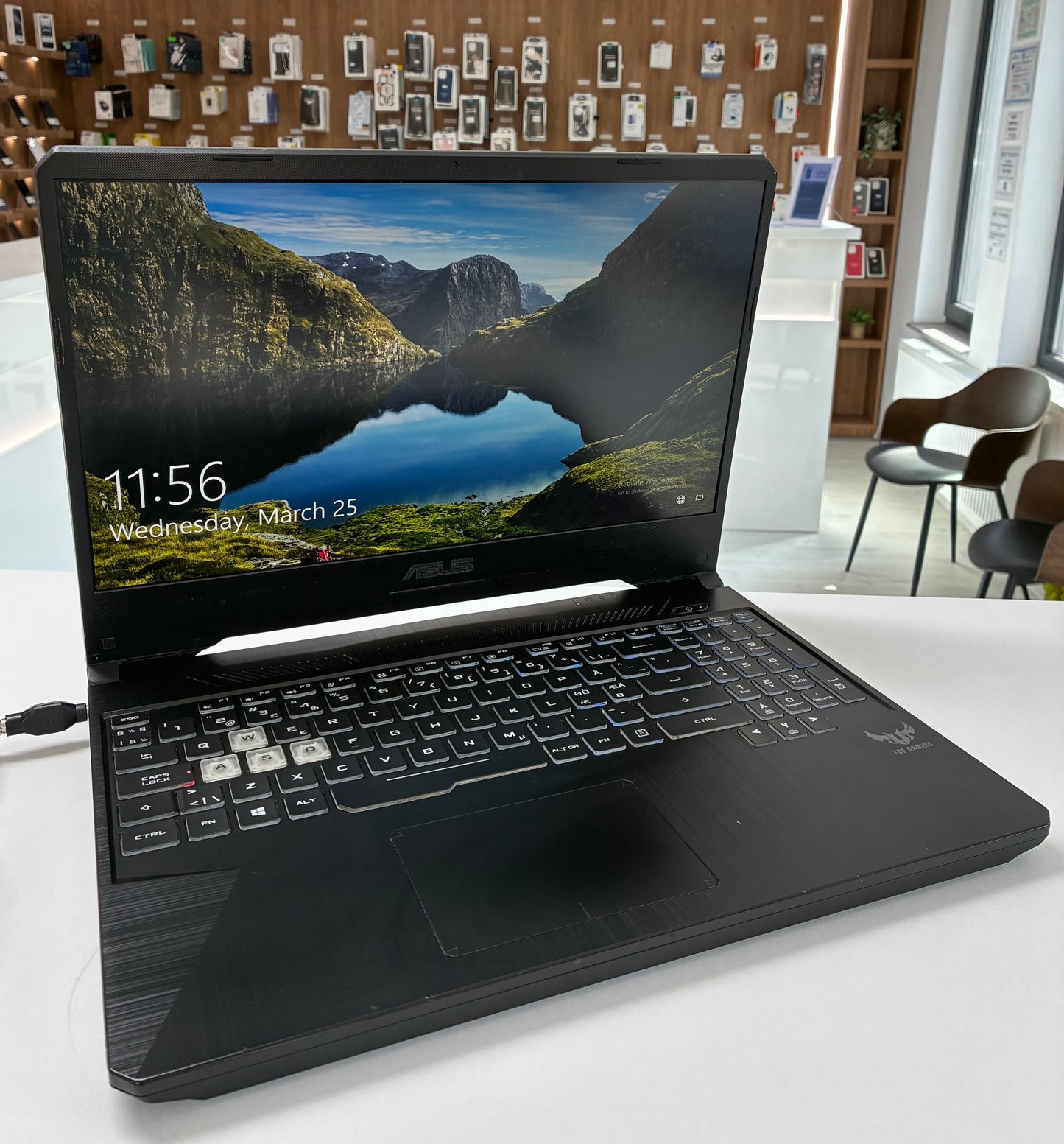 Laptop Asus TUF Gaming FX505DT, AMD Ryzen 5 3550H, 8 GB RAM, 512 GB SSD, 15.6", Windows 10 Pro, Incarcator