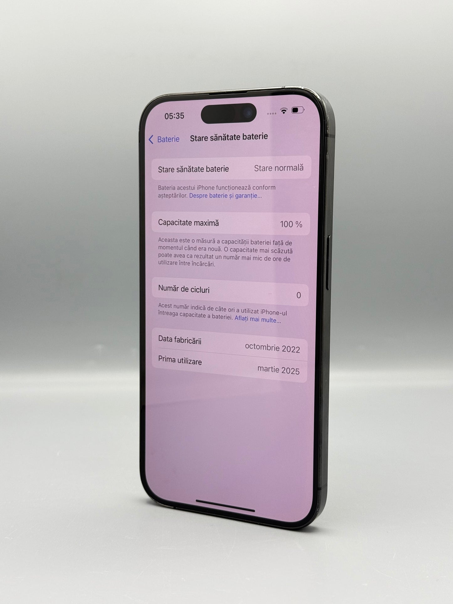 iPhone 15 Pro,256 GB, Baterie 100% , Black Titanium