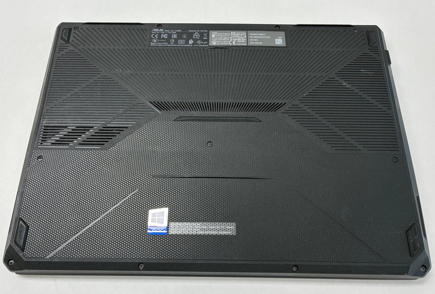 Laptop Asus TUF Gaming FX505DT, AMD Ryzen 5 3550H, 8 GB RAM, 512 GB SSD, 15.6", Windows 10 Pro, Incarcator