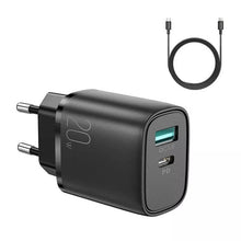 Încărcător 20W cu două porturi CL Cablu Joyroom (negru)
