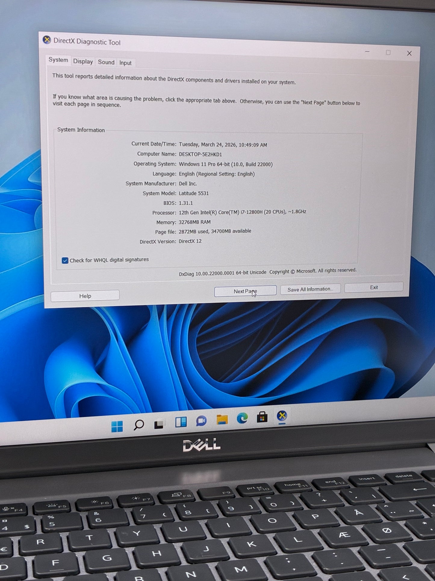 Laptop Dell Latitude 5531 | i7-12880H GEN 12 | 32 GB | 1TB SSD | Windows 11 | Display 15.6 inch Full HD | Incărcător Original