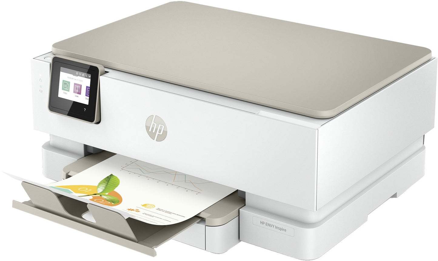Imprimanta Multifunctionala HP ENVY Inspire 7220e, Wireless, Color, A4, Duplex, Touchscreen, Wi-Fi cu auto-reparare, 3 luni de Instant Ink incluse, HP+, Alb