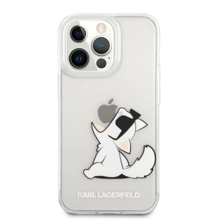 Husa Karl Lagerfeld Choupette Eat Case pentru iPhone 14 Pro, Clear