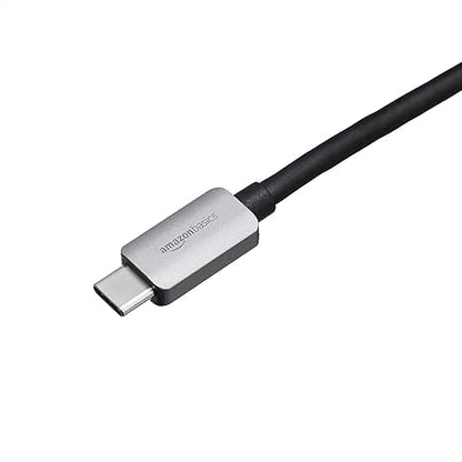 Adaptor Retea Amazon Basics, USB-C la RJ45, Gigabit Ethernet 10/100/1000 Mbps, Carcasa Aluminiu, Portabil, Gri