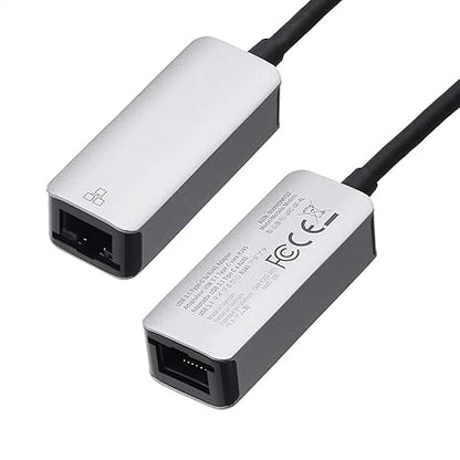 Adaptor Retea Amazon Basics, USB-C la RJ45, Gigabit Ethernet 10/100/1000 Mbps, Carcasa Aluminiu, Portabil, Gri