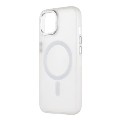 Husa MagSafe OBALME Misty Keeper pentru iPhone 15, Alb-Transparent