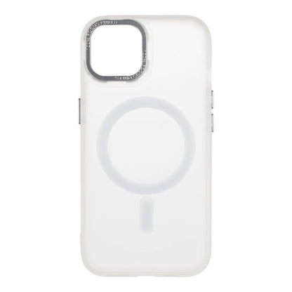 Husa MagSafe OBALME Misty Keeper pentru iPhone 15, Alb-Transparent