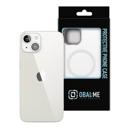 Husa MagSafe OBALME Misty Keeper pentru iPhone 15, Alb-Transparent