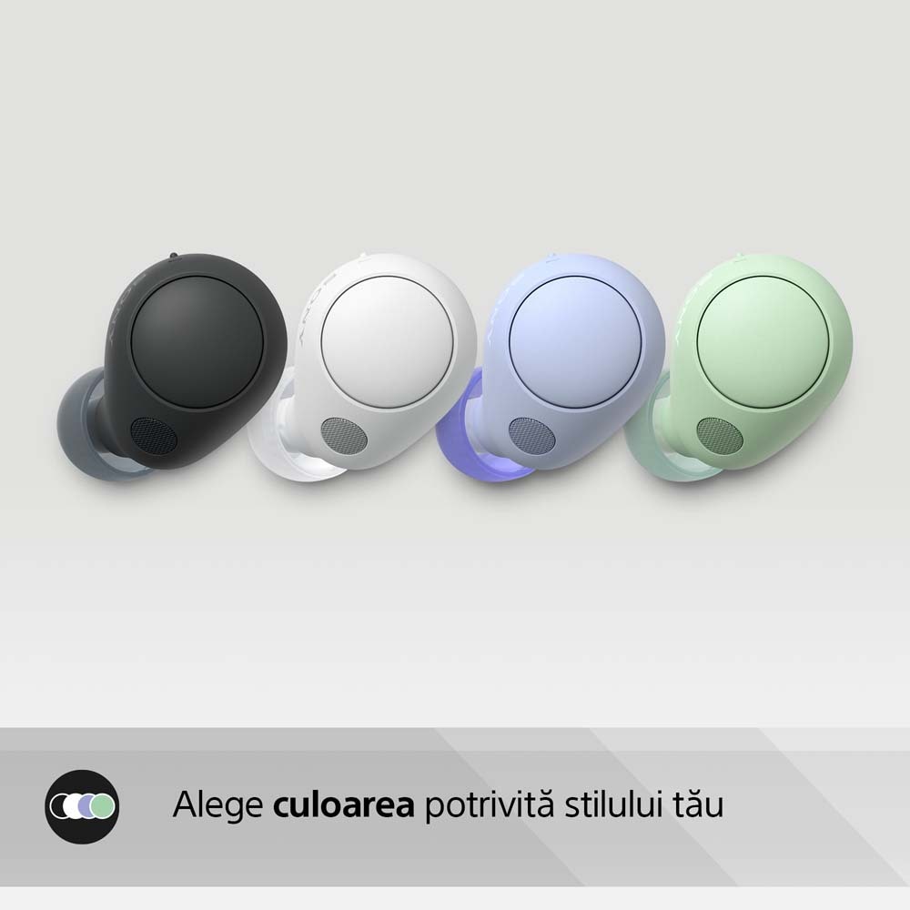 Casti In-Ear Sony WF-C700NB, True Wireless, Noise Cancelling, Bluetooth, Microfon, Conexiune multipunct, Fast Pair, IPX4, Autonomie baterie 20 ore, Negru