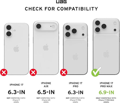 Husa UAG Plyo MagSafe concepută pentru iPhone 17 Pro Max ,argintiu