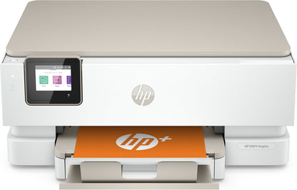 Imprimanta Multifunctionala HP ENVY Inspire 7220e, Wireless, Color, A4, Duplex, Touchscreen, Wi-Fi cu auto-reparare, 3 luni de Instant Ink incluse, HP+, Alb