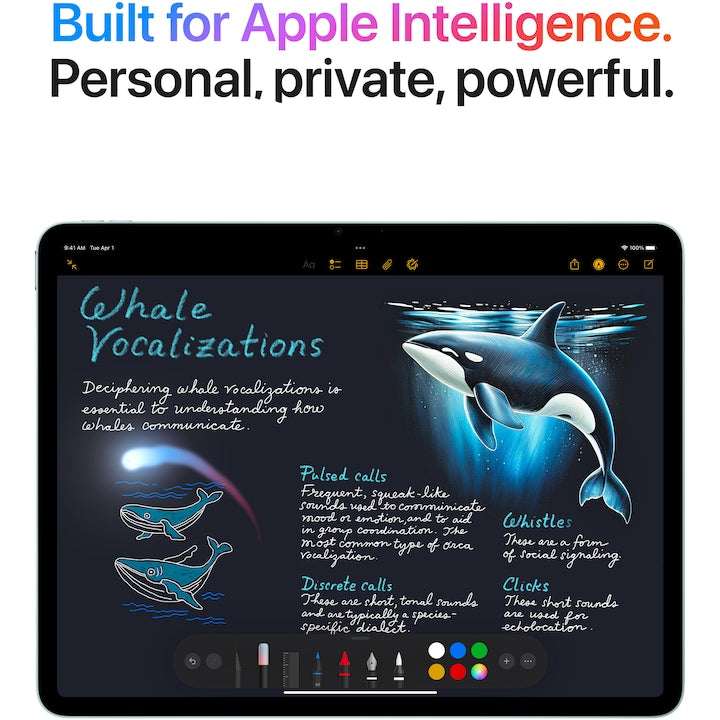 Tableta Apple iPad Air 13" (2024),Procesor M2, 128GB, Cellular, Space Grey