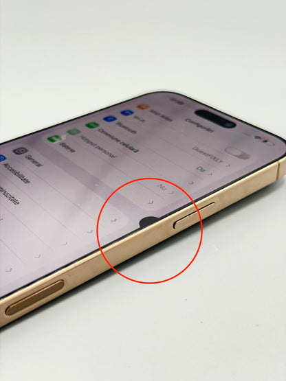 iPhone 16 Pro Max, 256 GB, Pata ecran , Baterie 86%, 728 Cicluri,  Desert Titanium