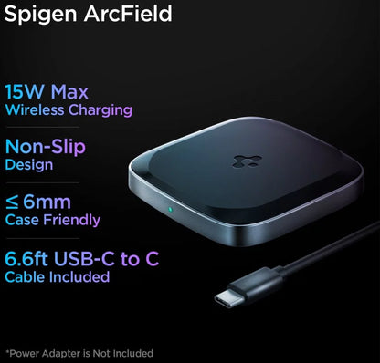 Incarcator wireless SPIGEN PF2004 POWERARC  15W NEGRU