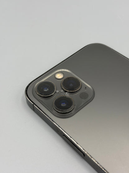 iPhone 12 Pro Max, 128 GB, Baterie 100%, Fisurat sticla spate, Burn ecran, Graphite