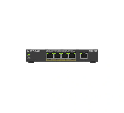 Switch Netgear GS305P v3, 5 porturi Gigabit, 4 porturi PoE+, buget PoE 63W, negestionat