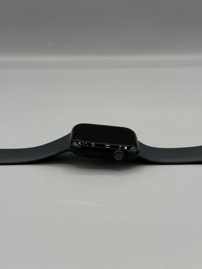 Apple Watch 9, GPS, Carcasa Midnight Aluminium 45mm, Midnight Sport Band - M/L, Baterie 100%